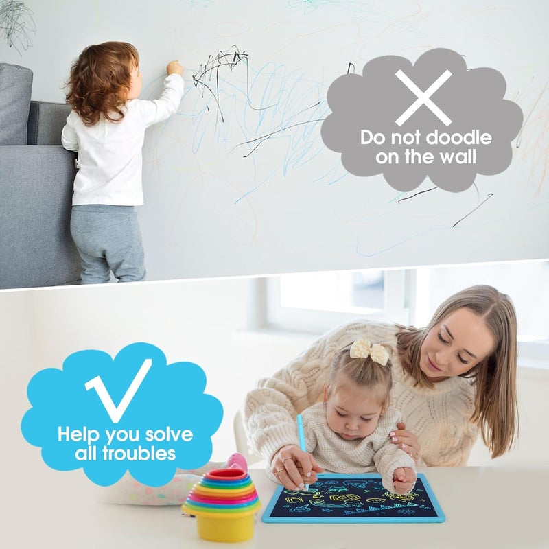 Aricvort LCD Writing Tablet for Kids, 15 Inch Colorful Drawing Doodle Board, Learning Educational Drawing Pad Toys for Kids, Christmas Birthday Gift for 3 4 5 6 7 8 9 Year Old Girls Boy - Image 4